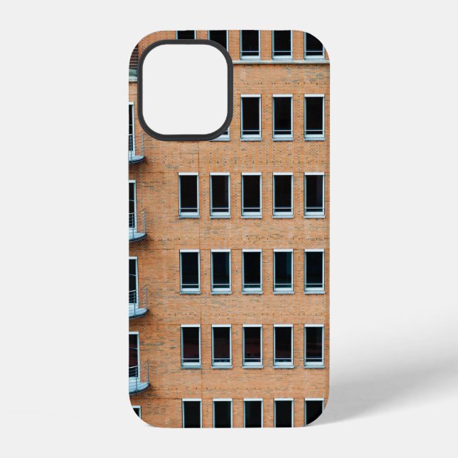 Brown brick wall building iPhone case (Back)