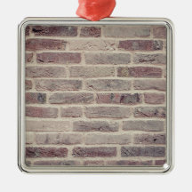Brown Brick Wall Ceramic Ornament