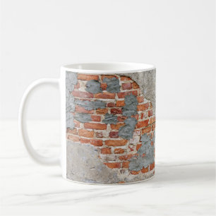 Brown brick wall coffee mug