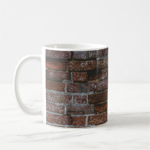 Brown brick wall coffee mug