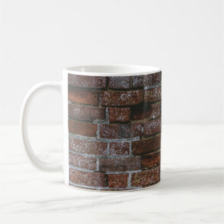 Brown brick wall coffee mug