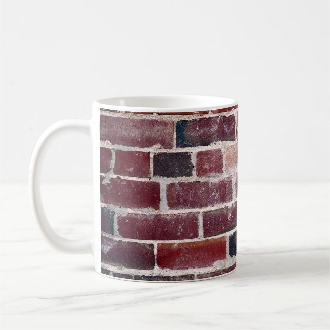 Brown brick wall coffee mug (Left)