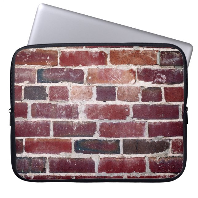 Brown brick wall laptop sleeve (Front)