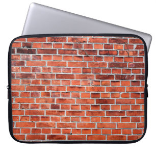 Brown brick wall laptop sleeve