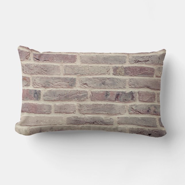 Brown Brick Wall Lumbar Cushion (Front)