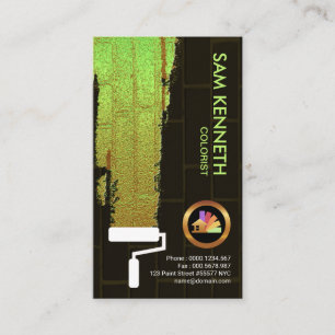 Brown Brick Wall Luminescent Paint Colourist Business Card