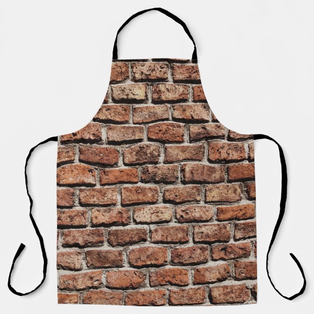 Brown brick wall on daylight apron (Front)