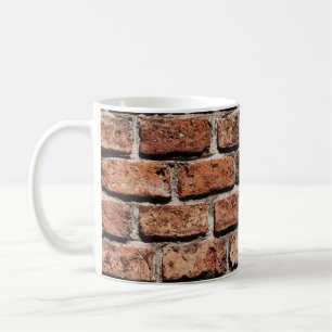 Brown brick wall on daylight coffee mug