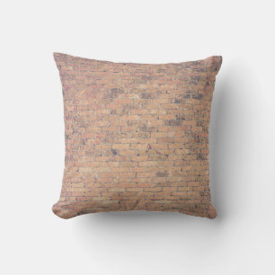 Brown brick wall photography cushion
