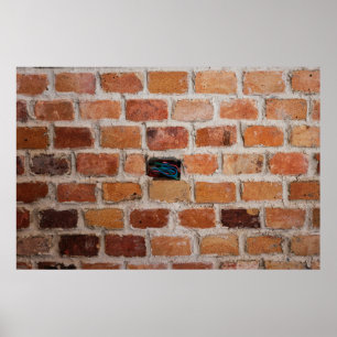 Brown brick wall poster