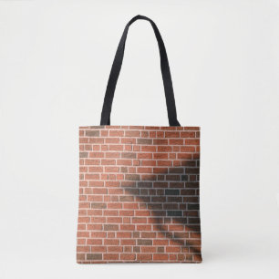 Brown brick wall tote bag