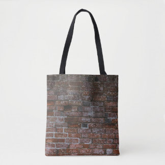 Brown brick wall tote bag