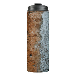 Brown bricked wall thermal tumbler