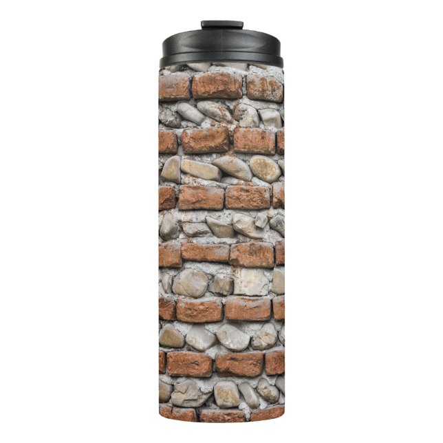 Brown bricks wall thermal tumbler (Front)