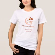 Brown broom Squad Birthday name peach monogram