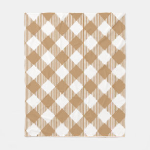 Brown Buffalo plaid  Fleece Blanket