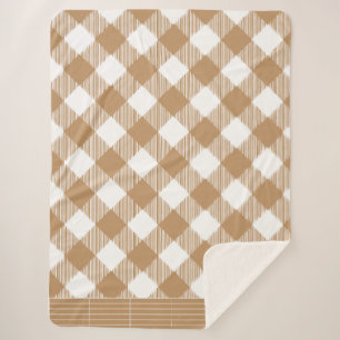 Brown Buffalo plaid  Sherpa Blanket