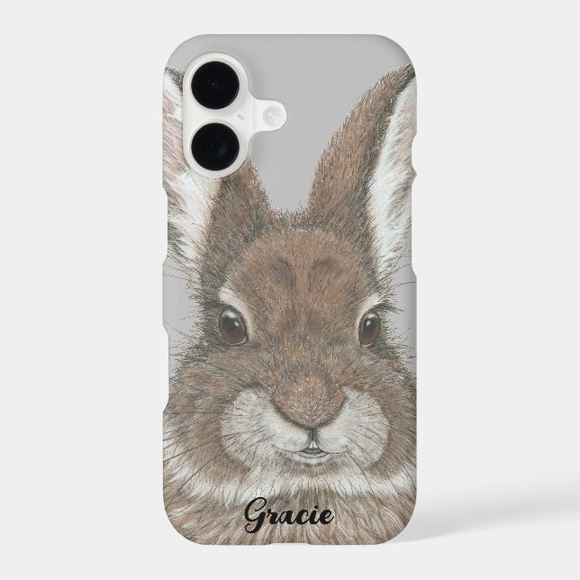 Brown Bunny Rabbit Cute Animal Art Custom (Back)