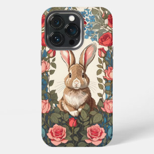 Brown Bunny Rose Garden iPhone 13 Pro Case
