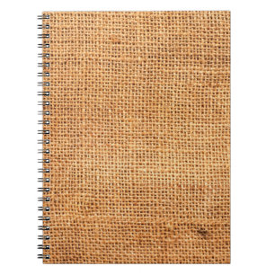 Brown burlap cloth background or sack cloth notebook