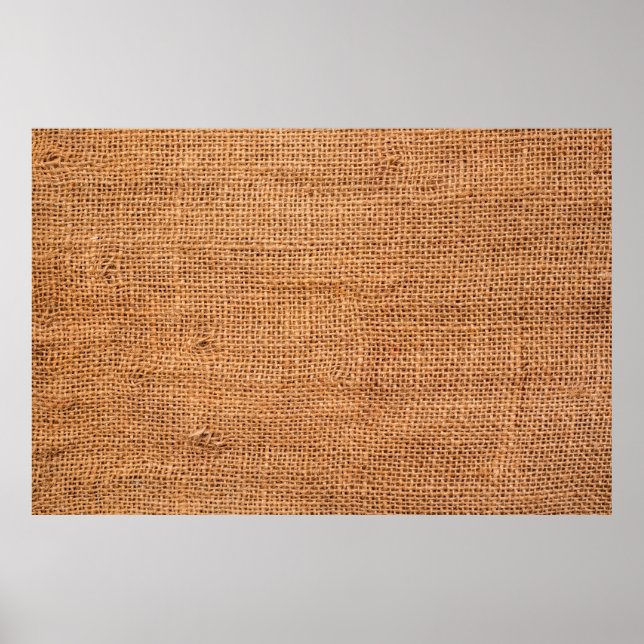 Brown burlap cloth background or sack cloth poster (Front)
