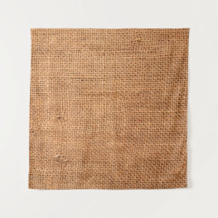 Brown burlap cloth background or sack cloth tapestry