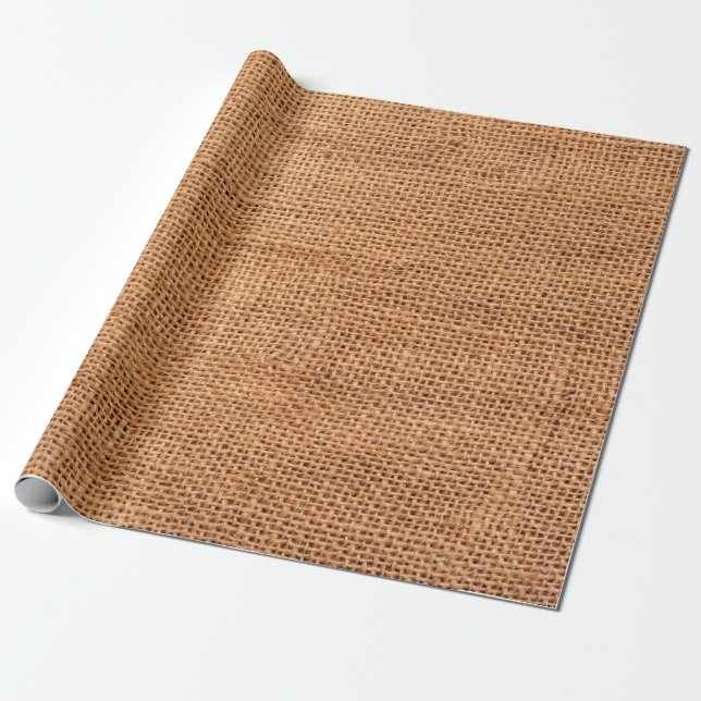 Brown burlap cloth background or sack cloth wrapping paper (Unrolled)