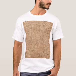 Brown burlap texture, rustic sackcloth. T-Shirt