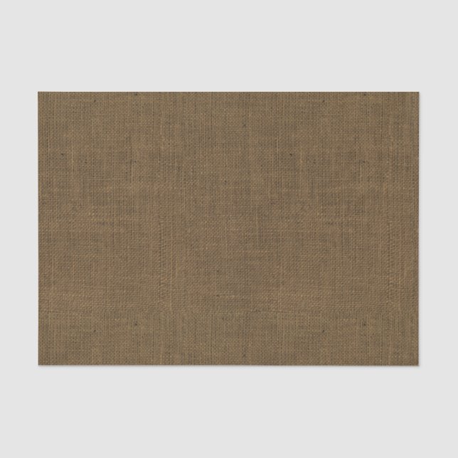 Brown Burlap Texture Tissue Paper (Front)