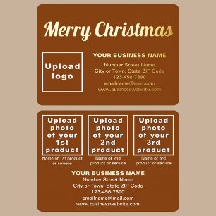 Brown Business Brand on Christmas Rectangle