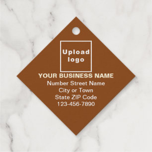 Brown Business Brand on Diamond Shape Foil Tag