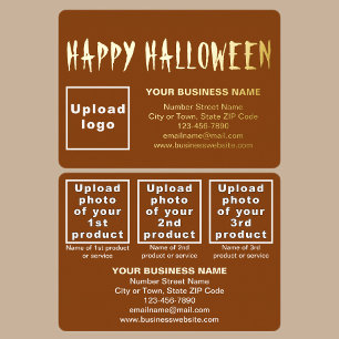 Brown Business Brand on Halloween Rectangle
