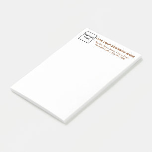 Brown Business Brand Texts on Heading of Long Post-it Notes