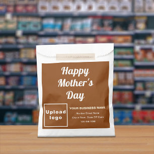 Brown Business Brand With Mother’s Day Greeting Favour Bags