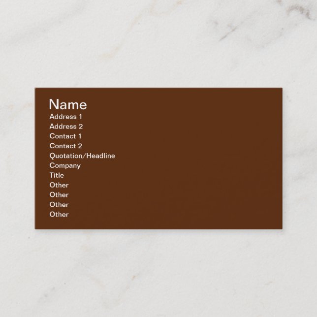 Brown Business Card (Front)