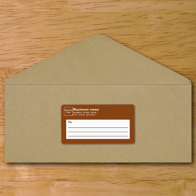Brown Business Shipping Label (Brown business shipping label on envelope)