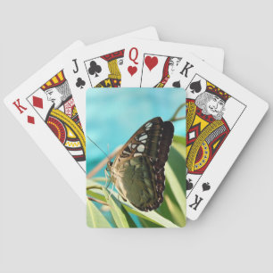Brown Butterfly Closed Wings Playing Cards