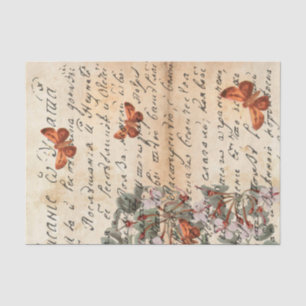 Brown Butterfly Decoupage Tissue Paper