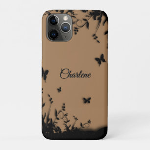 Brown Butterfly Garden Personalised   Case-Mate iPhone Case
