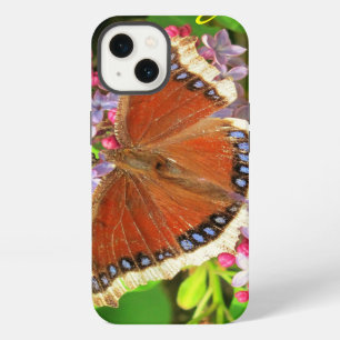 Brown Butterfly with Blue Spots on Lilacs iPhone 13 Case