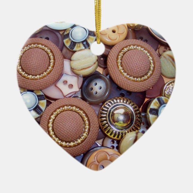 Brown Buttons, Christmas Ornament (Front)