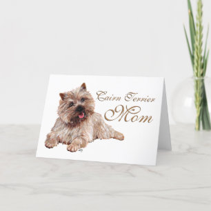 Brown Cairn Terrier Mothers Day Card