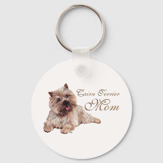 Brown Cairn Terrier Mothers Day Key Ring (Front)