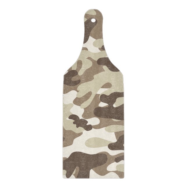 Brown Camo Design Cutting Board (Front)