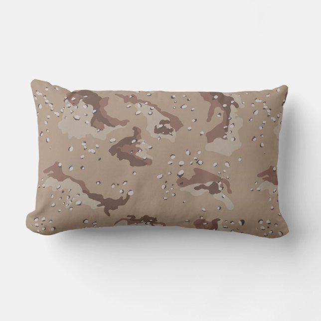 Brown Camo Father's Day Gift Lumbar Cushion (Front)