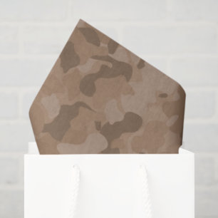 Brown camo pattern baby boy tissue paper