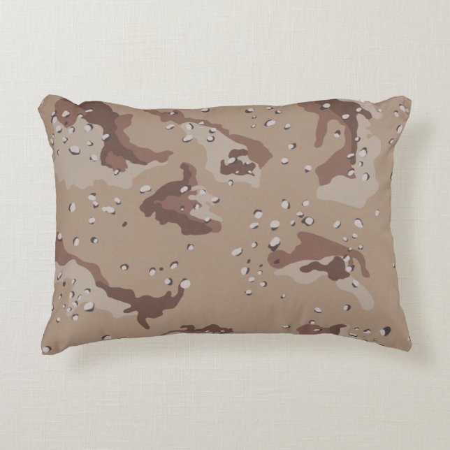 Brown Camo Pattern Decorative Cushion (Front)