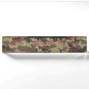Brown Camo Texture Nameplate
