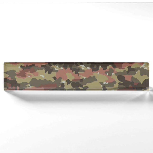 Brown Camo Texture Nameplate (Front)