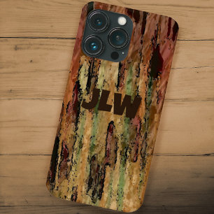 Brown Camouflage Abstract with Initials